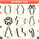Christmas Cookie Cutters - 9 PCS Christmas Party Favors Decorations Kit Shaped in Santa Snowman Cane Candy |Stainless Steel Navidad Stroking Stuffers Food Gingerbread Baking Press Supplies for Kitchen