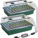 TONYFUL Seed Starter Tray with Grow Light, 120Cell Seed Starter Kit with 4.07” Humidity Dome, Indoor Seedling Starter Tray, Seed Starting Tray for Plant Germination, Seeds Growing