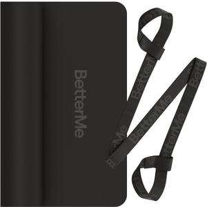 BetterMe Yoga Mat - Non-Slip Exercise Mat for Women - Cushioned Pilates Mat for Home Workouts, Stretching & Hot Yoga - Portable Fitness Mat with Strap