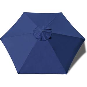 EliteShade USA 7.5FT Replacement Covers 6 Ribs Market Patio Umbrella Canopy Cover (CANOPY ONLY) (Navy Blue-8)