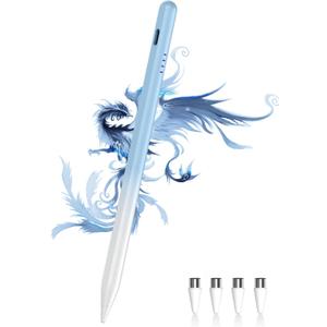 Stylus Pen for Android Tablet/Phone Fast Charge Stylus Pen for iPhone Magnetic Active Pencil Compatible with Samsung Tab A11+/A9+, iPhone, Switch, Other Smartphone and Tablet Devices-Gradient Blue