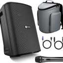 All-in-1 Portable Speaker System, Powerful Bass, 2-Way Powered 8" Bluetooth Speaker Wireless PA System with Bag, 180w Karaoke Machine with Mic