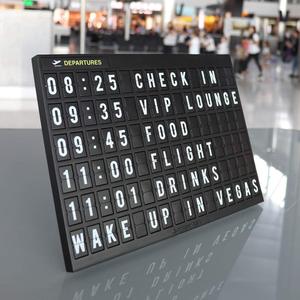 Locomocean Airport-Style Custom Message Board - Personalized Flight Arrivals and Departures Sign