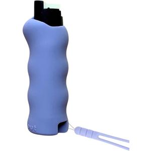Knockout Pepper Spray - Wavy Silicone Case Design - Portable Pepper Spray w/Invisible UV Dye - Stylish & Functional - Glow in The Dark Top - Includes Matching Lanyard