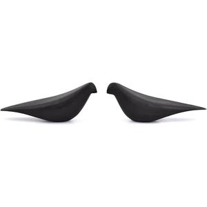 2 x Statues Set of 2 Hand-Carved Wooden Bird Statue for Home Dcor, Animal Art Wood Sculpture Ornament for Table, Shelf, or Office (6.25'' X 2.25'' X 2.5'')