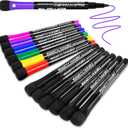 Magnetic Dry Erase Markers Fine Tip, 7 Colors (12 Pack) White Board Markers Dry Erase Marker with Eraser Cap, Low Odor Whiteboard Markers Thin Whiteboard Markers for Office Supplies