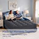 ELEMUSE Queen Grey Mattress Topper, Thick Pillow Top Mattress Pad Cover