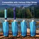 Membrane Solutions Collapsible Water Bottle 23oz, Foldable Pouch Water Bottle with Carabiner, BPA-Free, Leakproof for Traveling Camping Hiking Cycling Yoga Sports Outdoor Essentials