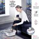 Medical king Foot Spa with Heat and Massage and Jets Includes A Remote Control A Pumice Stone Collapsible Foot Spa Massager with Heat and Massage Bubbles and Vibration