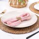 Set of 16 Round Woven Rattan Placemats, 12 Inch Boho Farmhouse Table Mats Natural Cattail Charger Plates for Dining Table Decor Heat-Resistant Braided Place Mats
