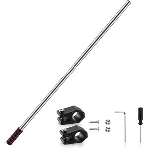 Boat Flag Pole 46", Heavy Duty Stainless Steel Marine Flag Pole with Non-Slip Grip, 7/8" Diameter Flagpole with Mounting Clamps for Boat, Yacht, Truck Bed, Kayak, RV