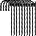 10pcs Threaded Steel bar Stakes/Ground Stakes/Outdoor Fence Ground Stakes.New J Hook Heavy-Duty rebar Metal Stakes Proof Coated Steel Ground Stakes with Chisel Point End.