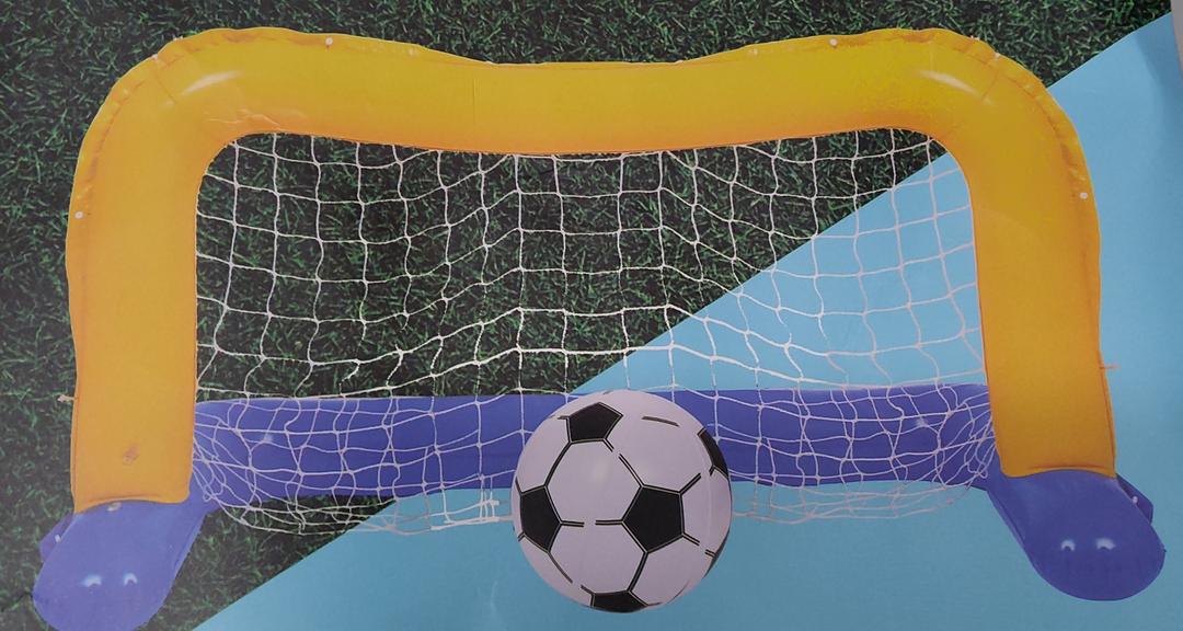 Inflatable Soccer With Goal Game Inflates To 39.5 in x 19.7 in x 22.01 in