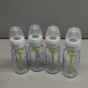 Dr. Brown's Anti-Colic Options+ Narrow Glass Baby Bottle with Level 1 Slow Flow Nipple, BPA-Free, 4 oz/120mL, Pack of 4