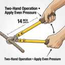 QWORK 4/0 Gauge Wire Cutter - Forged Steel Handle, Shear Action Cutter, 14" Stainless Steel Cable Cutter - Ideal for Battery & Welder Cables, Building Wiring, and SO Cord