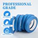 Blue Masking Tape,Painters Tape,Blue Painters Tape for Automotive paniting,DIY Paper Arts & Crafts, Spraying Drywall Paint, No Residue & Easy to Clean Up,6pcs 0.7in. X 54 Yd Painter's Tape