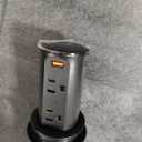 Jgstkcity Pop Up Power Outlet for Countertops & Desks,2.5-Inch Hole Flush, Mount, 20W USB-C, 4 USB Ports, 4 Tamper-Resistant 15A Outlets - Space-Saving Recessed Design,1875W,ETL Listed