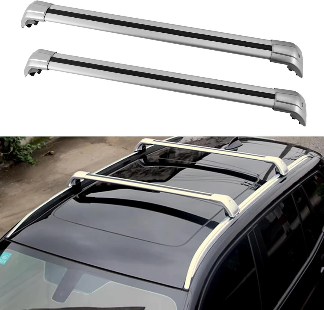Roof Rack Cross Bars for Volvo XC90 XC-90 2015-2026 Anti-Theft Lockable Roof Rails Aluminum Roof Luggage Rack Carrier(Silver)