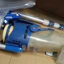 Pool Vacuum for Above Ground Pool with a Telescopic Pole, Running time up to 1H, Handheld Rechargeable Pool Cleaner with Powerful Suction up to 18.5 gallons/min, Ideal for Leaves & Debris, PC10
