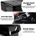 Cash Box with Money Tray and Key Lock, 11.8" Metal Cash Drawer