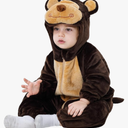 TONWHAR Toddlers Animal Costume Unisex Baby's Warm Halloween Outfits Kids Dress Up Jumpsuits Rompers, 2-3T