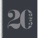 Rileys 2025 Weekly Planner - Typographic Annual & Monthly Agenda Planner, Flexible Cover, Notes Pages, Twin-Wire Binding (8.5 x 11 inch, Black) 4 PCS