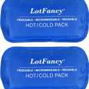 LotFancy Gel Ice Packs, 2pc Reusable Hot Cold Pack for Therapy, Heating Cooling Gel Pad, Pain Relief for Face, Head, TMJ, Wisdom Teeth, Oral Facial Surgery, Sport Injuries, Migraine, Muscle Joint