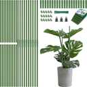 Breeze Touch Garden Trellis for Climbing Plants Outdoor, 40 Pack 17" Tomato Stakes Set with Clips & Connectors,Garden Plant Stakes, Tomato Frame, Cucumber Trellis for Raised Bed & Potted Plants