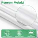 Gibelle White Fabric Snap in Shower Curtain Liner Replacement Fitted for No Hook Shower Curtain, Water Repellent Liner for Bathroom 70x61 Inch 1 Pack