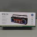 Retro 80's Cassette Player Recorder with AM/FM/SW Radio, Bluetooth Boombox, USB, Built-in MIC for Voice Recording, RGB Colorful Lights, Headphone Jack, AC or Battery Powered