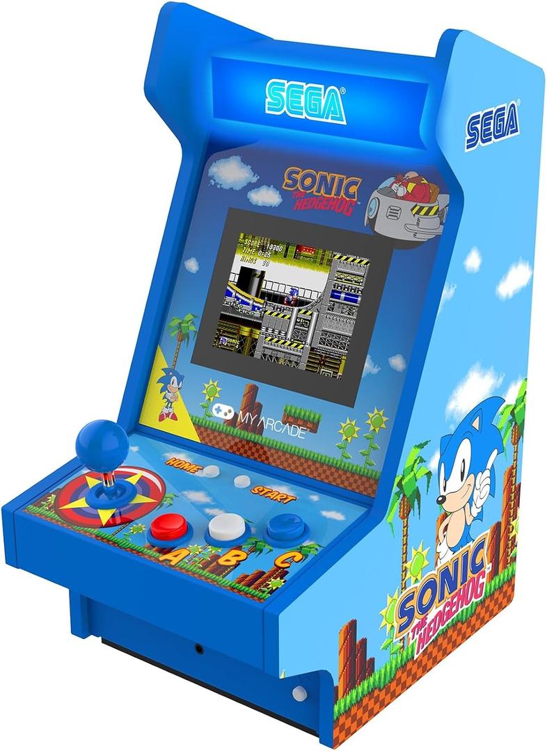 My Arcade Sonic Mighty Player: Sonic Toys, 4 Sega Games, 11" Arcade, Large