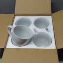 19 Oz Large White Coffee Mugs Set of 4 Ceramic Coffee Cups Porcelain Mug Set with Handles for Home Office Hotel to Serve Latte Hot Tea Cappuccino Mocha Cocoa Milk Halloween Drinks, Dishwasher Safe