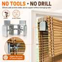 No Drill Bamboo Blinds for Interior Windows, Bamboo Shades for Indoor Windows, Roller Shades for Indoor Window and Outdoor Patio, Easy to Install for Home & Porches