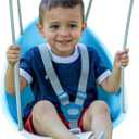 Swurfer Coconut Toddler Swing Comfy Baby Swing Outdoor, 3- Point Adjustable Safety Harness, Secure, Safe Quick Click Locking System, Blister-Free Rope, Easy Installation, Ages 6-36 Months