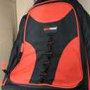 MELOTOUGH Wheeled Rolling Tool Backpack Heavy Duty Tradesman Pro Tool Organizer Including Laptop Sleeve (Red&Black)