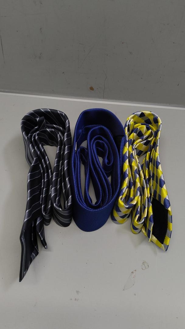 Pack of 3 Adulove Extra Long Ties for Men Big and Tall Neckties Woven Jacquard Classic Neck Tie Business Wedding