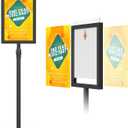 Relx Standing Sign Holder 11 x 17, Adjustable Pedestal Sign Stand, Double-sided Floor Signage Stands for Outdoor Indoor Poster Display