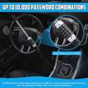 Steering Wheel Lock Anti-Theft Device, High Security 5-Digit Password Vehicle Lock, Heavy Duty Adjustable Steering Wheel Lock for Car Truck Van SUV
