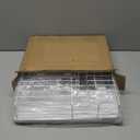 Dish Drying Rack, Space-Saving Dish Rack, Dish Racks for Kitchen Counter, Drying Rack Kitchen with Removable Utensil Holder, and Automatic Drainage Drainboard, 11''W x 15''L, White