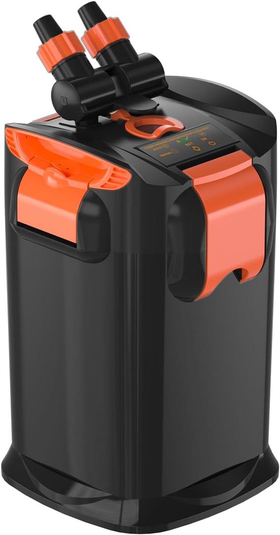 hygger Quiet Self-Priming Canister Filter with Foam Ceramic Rings External Fish Tank Filter for 10-30 Gallon Freshwater Saltwater Aquarium 211 GPH