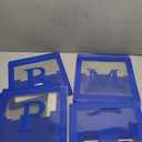 4 Pcs Prom Boxes with Letters 11.8 x 11.8 x 11.8 Inch Clear Balloon Boxes Transparent High School College Graduation Party Favors Supplies(Prom,Blue)