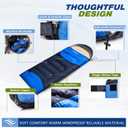 Lightweight Sleeping Bag for Adults, 3-Season Waterproof Backpacking Sleeping Bags with Compression Sack, Comfort Temp 5068F, Portable Camping Essential Gear for Travel, Hiking, Outdoor, Indoor