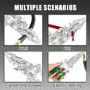18 in 1 Foldable Wire Stripper with, Wire Strippers with Voltage Detector, Multifunctional Wire Stripping Pliers for Cutting And Pulling Wires Cable, Cable Cutters with Plier, Crimper