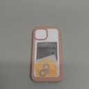 Diaclara Designed for iPhone 15 Case 6.1 Inch,Upgraded Full Body Rugged Clear Bumper Case with Built-in Privacy Screen Protector for iPhone 15,Pink