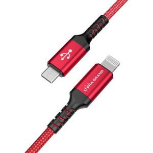 Apple C94 MFi Certified USB-C to Lightning Braided Cable for iPhone 14/13/12/11 Pro Pro Max Plus Mini, SE XS Max XR X, 8/7/6 Plus, iPad, AirPods, 6 Ft Red