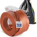 Tow Strap Heavy Duty 40ft 100000 lbs Minimum Break Strength - Recovery Towing Rope 55 US Tons 12m for Tractors and Dump Trucks