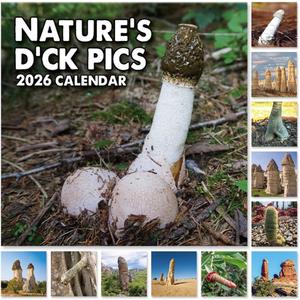 Gag Gifts - 2026 Funny Wall Calendar, Natures Dongs Calendar 2026, White Elephant Gifts, January 2026 - December 2026, 12" x 24" (Open), Hanging Hook, Block & Holidays - Funny Gag Gift D'ck Pics in Nature