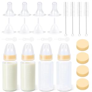 Puppy Kitten Nursing Bottle 5oz - Small Animal Feeding Kit with Nipples | Hand Feeding Supplies for Puppies, Kittens, Rabbits, Ferrets & Newborn Pets