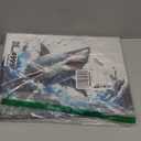 Shark Wall Art Ocean Pictures Sea Room Decor Navy Nautical Canvas Prints Modern Home Artwork Decorations Framed for Bedroom Bathroom Living Room Office 16 x 12 inch