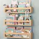 NATURE SUPPLIES Natural Wood Floating Shelves for Nursery, 3 Pack, 23.1"